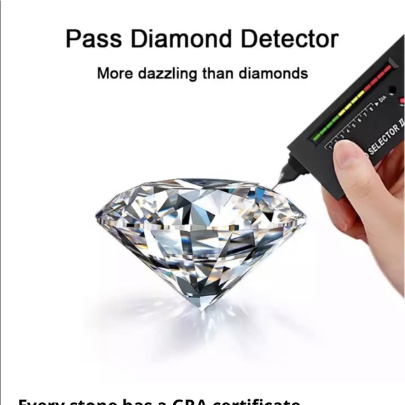 2.48ct moissanite ring with certificate - Picture 11 of 12